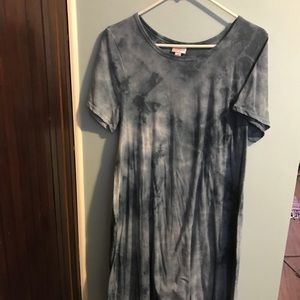 Lularoe Medium Carly Blue Tie Dye